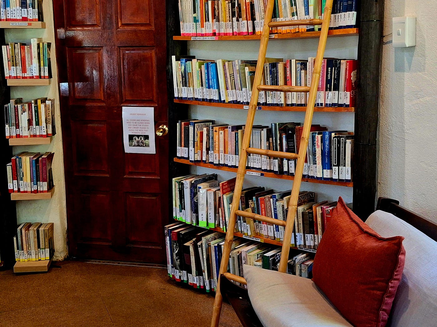 The teaching studio when the BRC first opened, now the well-stocked library.