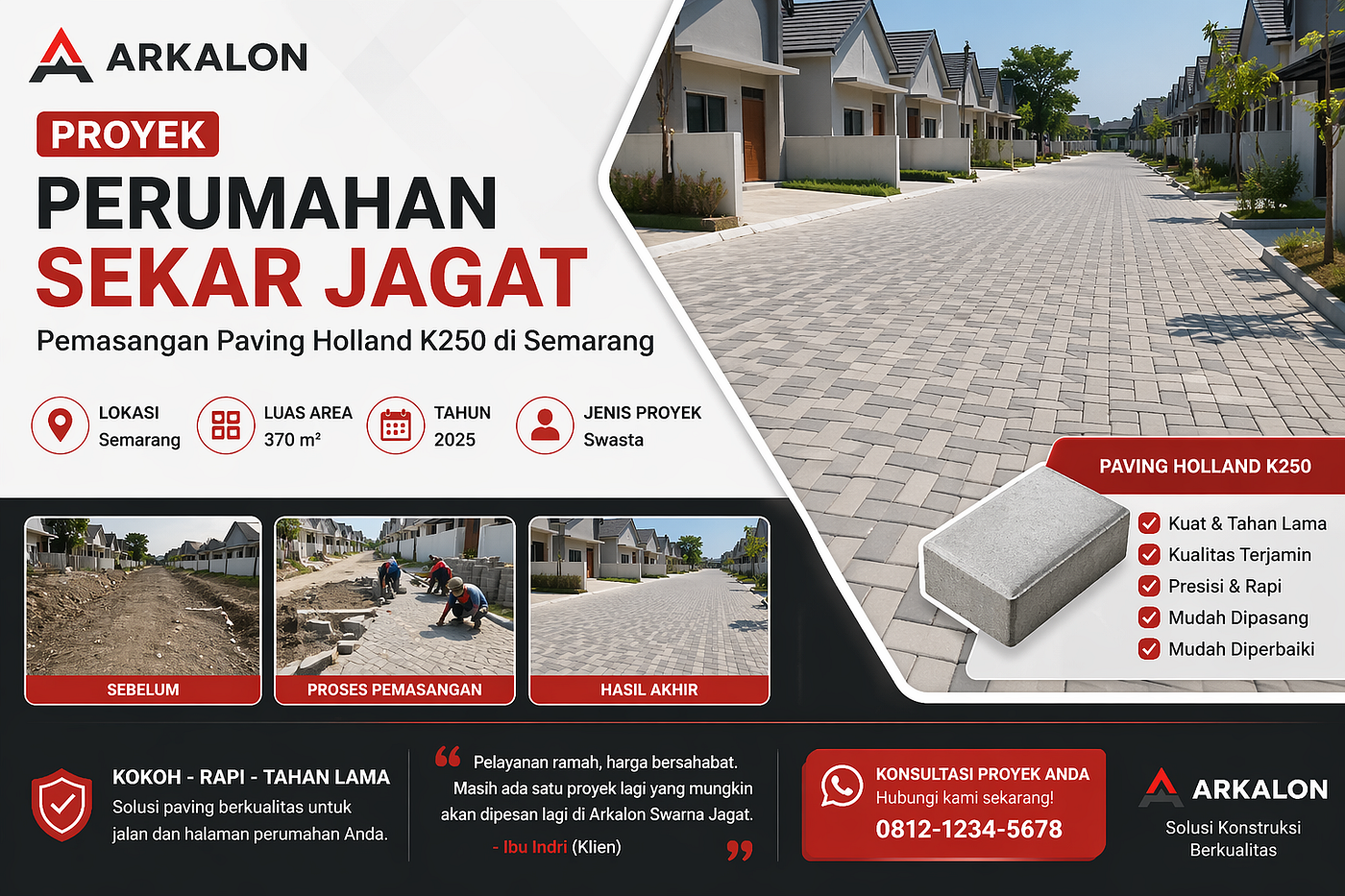 Transformasi Area Hunian dengan Paving Holland di Semarang: Studi Kasus Sekar Jagat