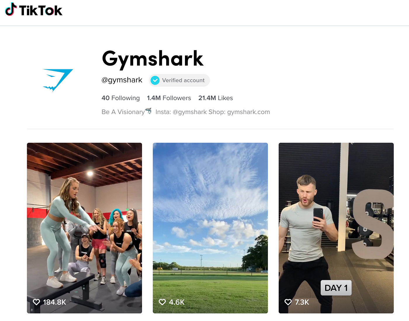 Gymshark Be a visionary. Gym, Fitness and Active Wear.