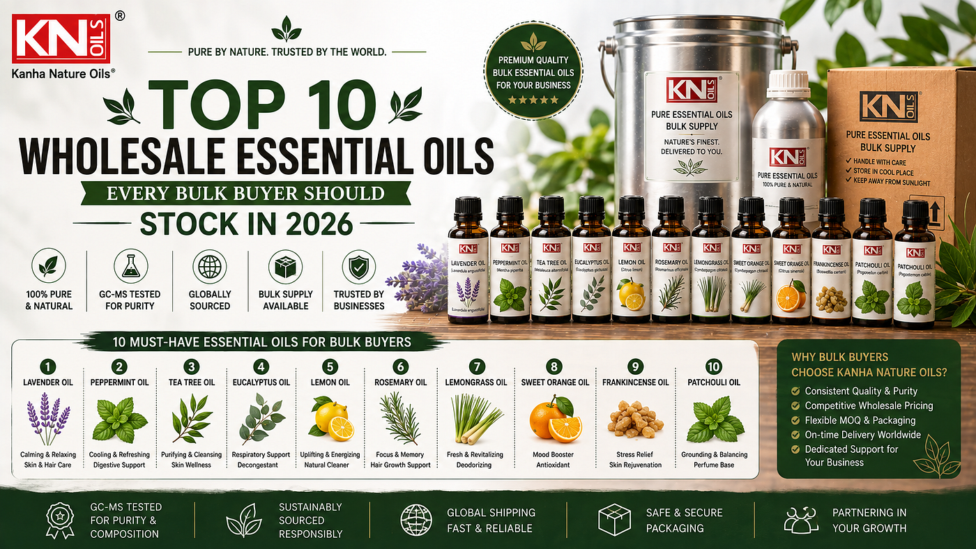 Top 10 Wholesale Essential Oils Every Bulk Buyer Should Stock in 2026