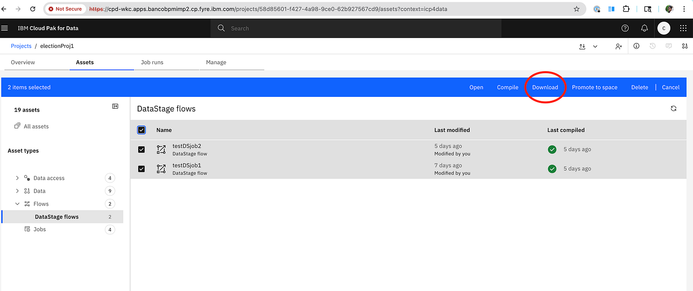 Migrating DataStage Assets from IKC CP4D to IKC SaaS