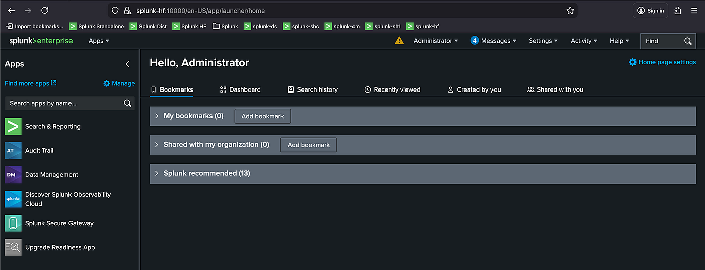 Splunk Web Interface