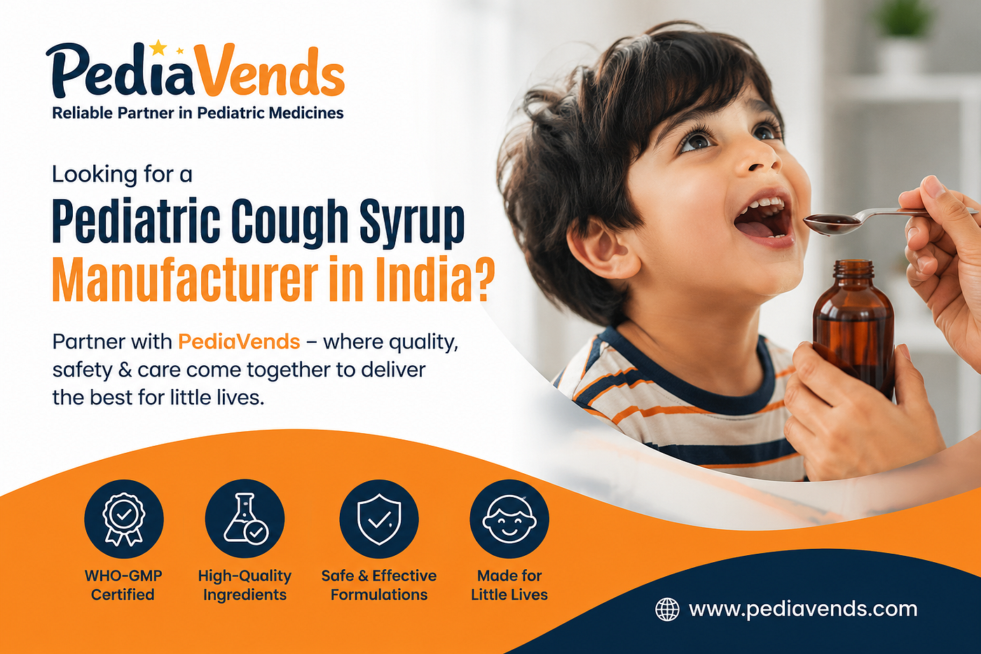 Looking for a Pediatric Cough Syrup Manufacturer in India? | Pediavends