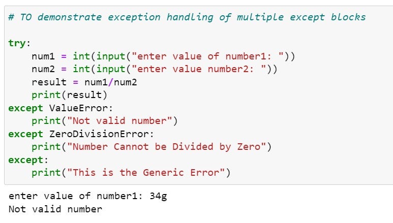 Python Exception Handling, Exception Handling in Python