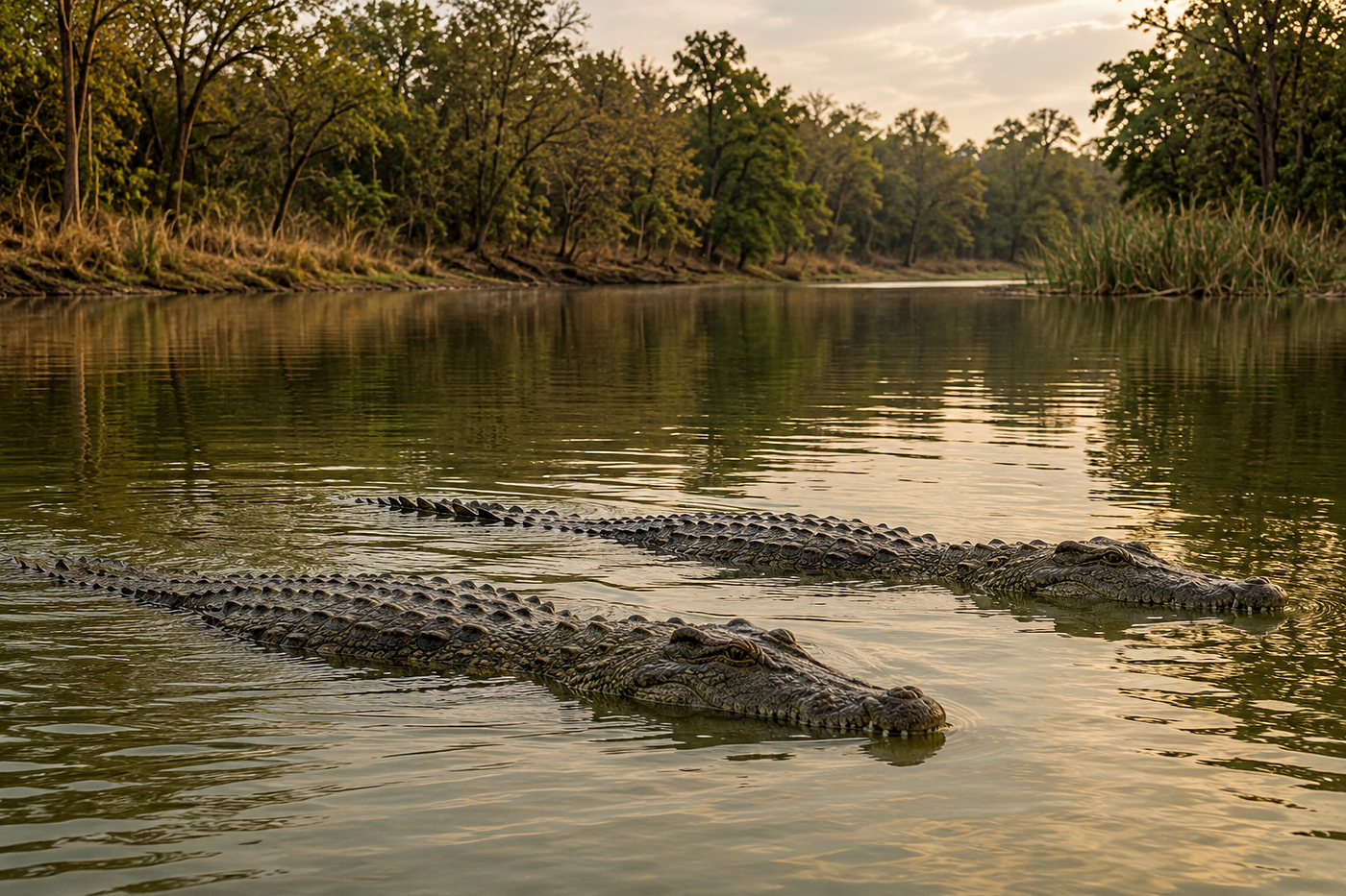 Marsh Crocodiles of Tadoba Lake