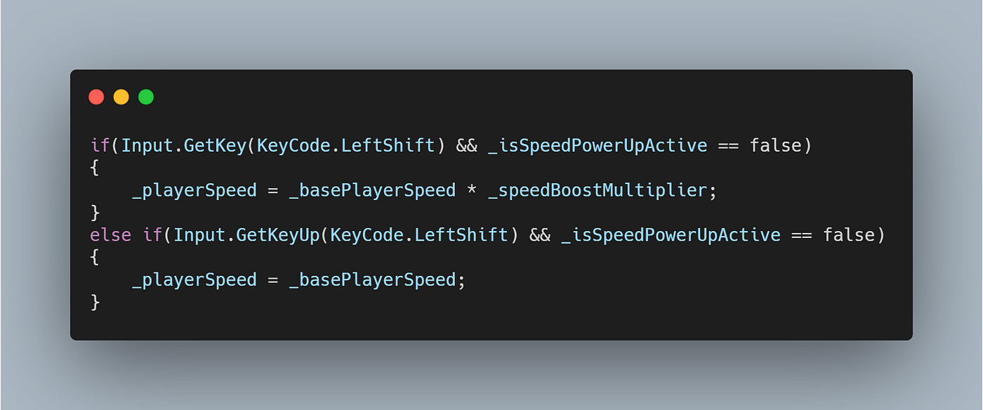 Unity: Adding a player-controlled speed boost | by Ian Plumpton | Medium