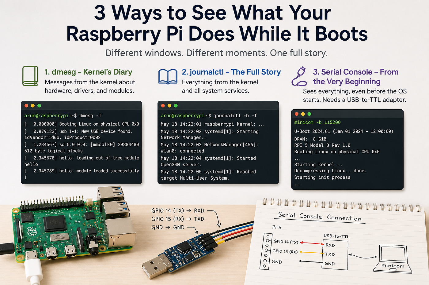 I Wanted to See What My Raspberry Pi Was Thinking While It Woke Up
