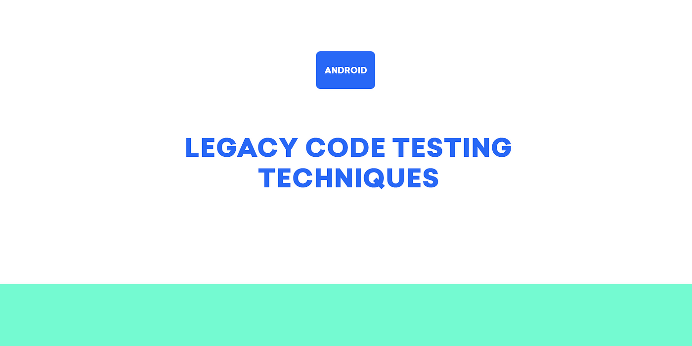 Testing Legacy Code. Different testing techniques for legacy