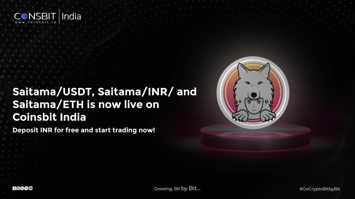 SAITAMA goes live on Coinsbit India | by Cryptoforce India | Medium