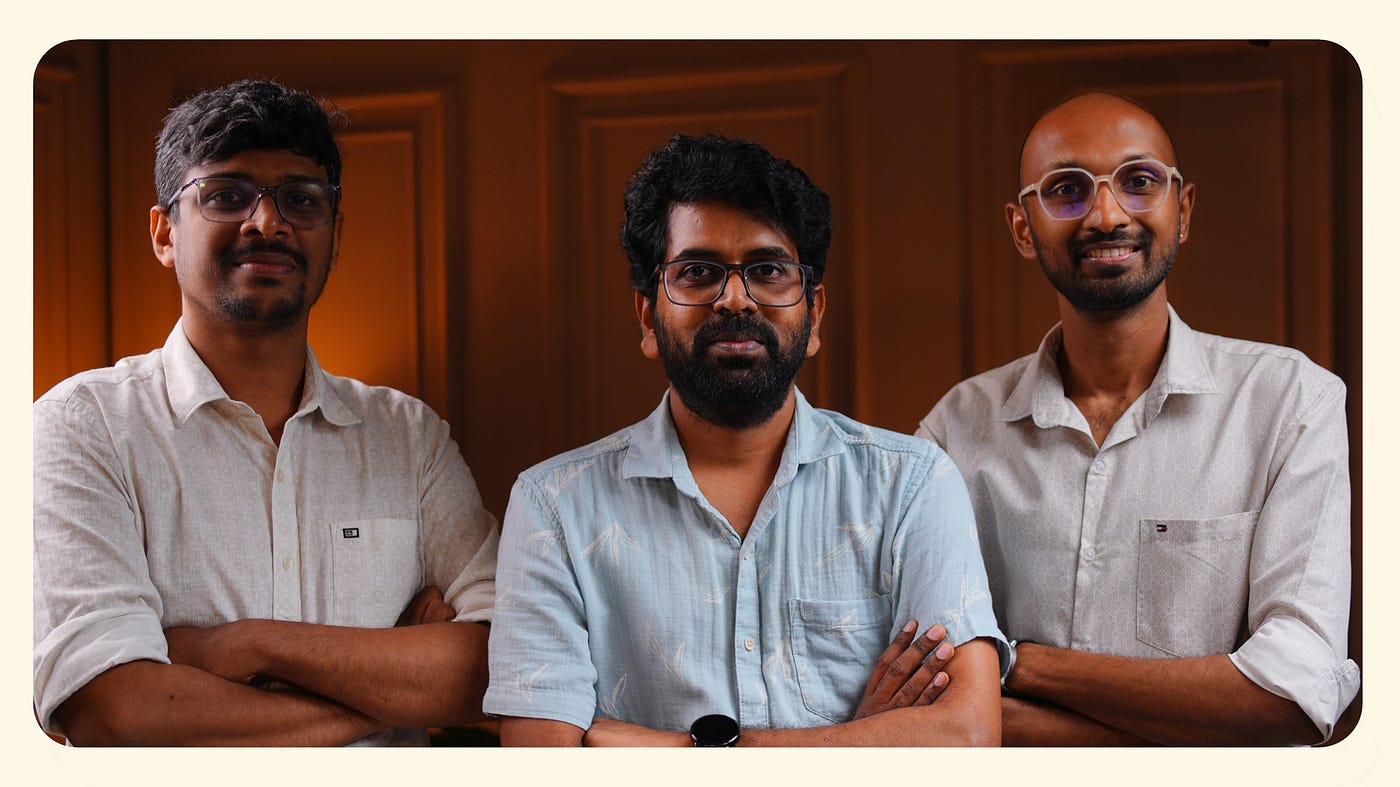 Founders of Zizuka | Reno Kurian, Abel R and Roy Jacob