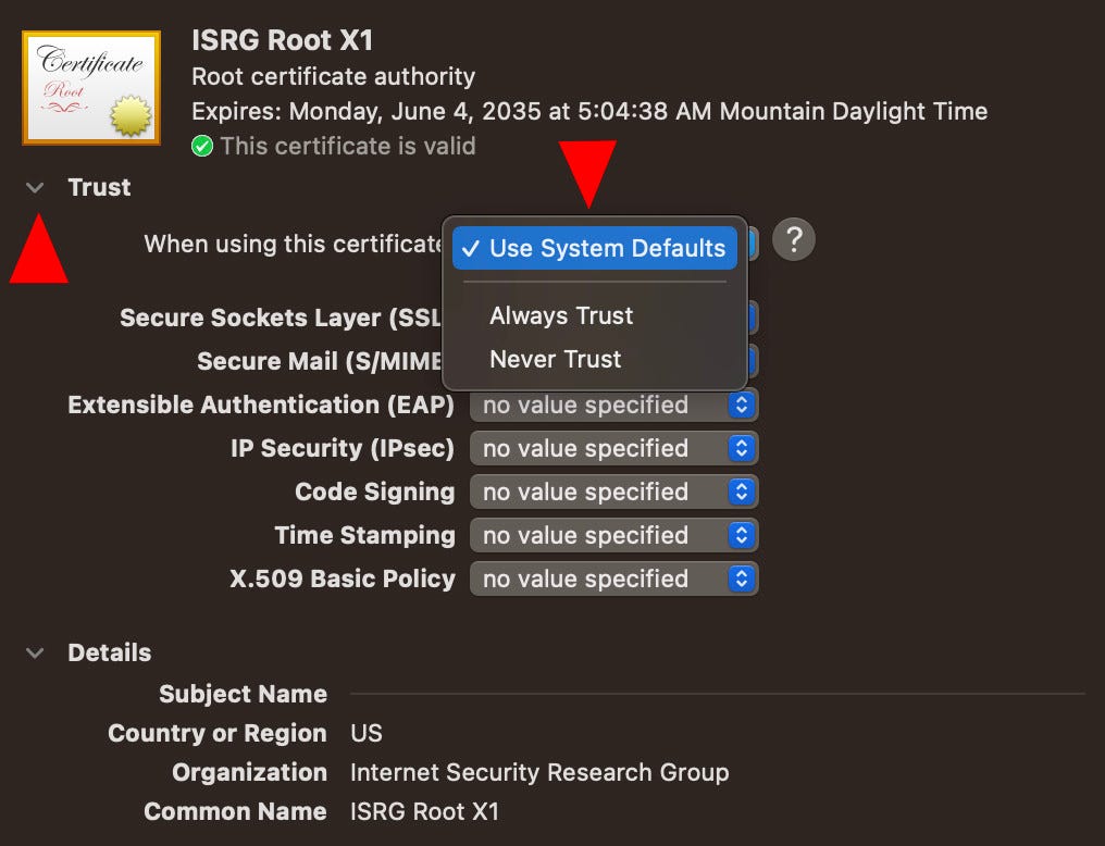 ISRG Root X1 Certificate not trusted · Issue #3858 · nextcloud/desktop ·  GitHub