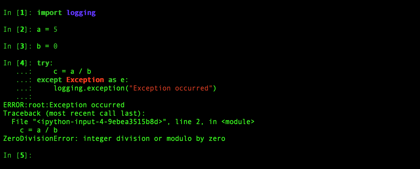 Exceptional Logging of Exceptions in Python