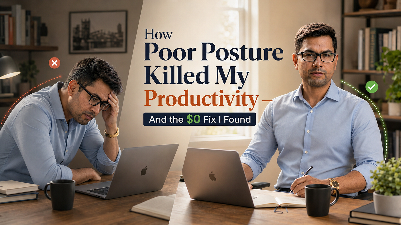 How Poor Posture Killed My Productivity — And the $0 Fix I Found