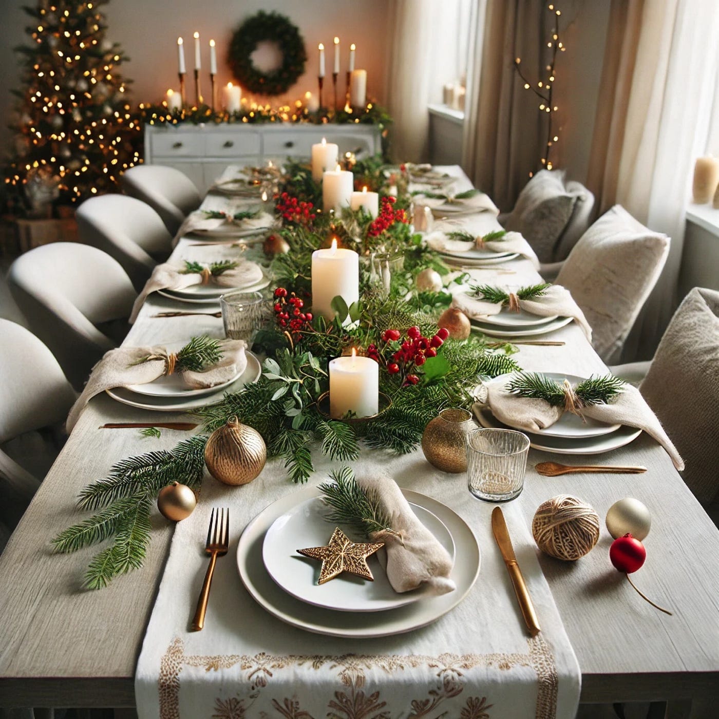 Table setting for christmas discount