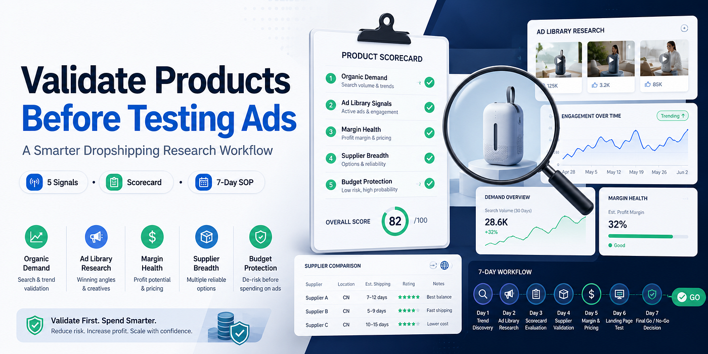 How to Validate Dropshipping Products Before Testing Ads (And Not Blow Your Entire Testing Budget)
