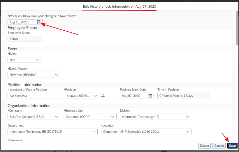 How to change the Hire Date of the employee in SAP Successfactors via OData  API call? | by Innosense | Medium