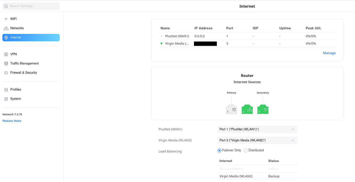 Switching from vDSL to Virgin Media with Ubiquiti Unifi