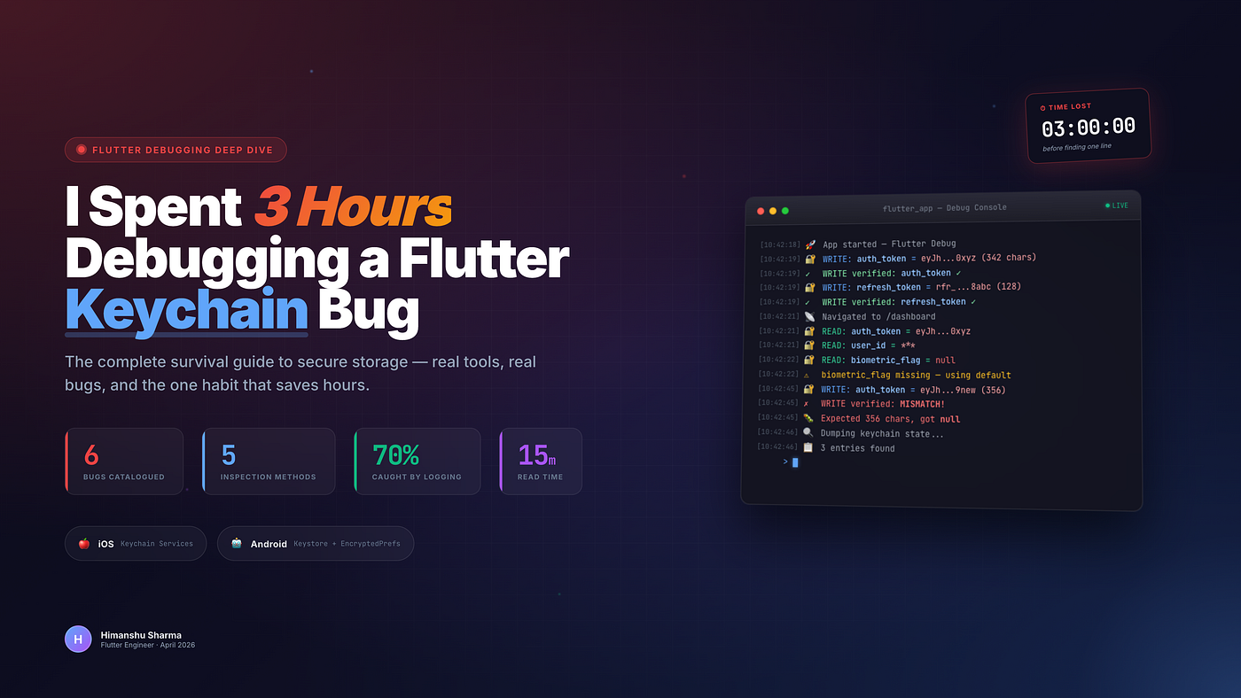 I Spent 3 Hours Debugging a Flutter Keychain Bug. Here’s the Guide I Wish Someone Had Handed Me.