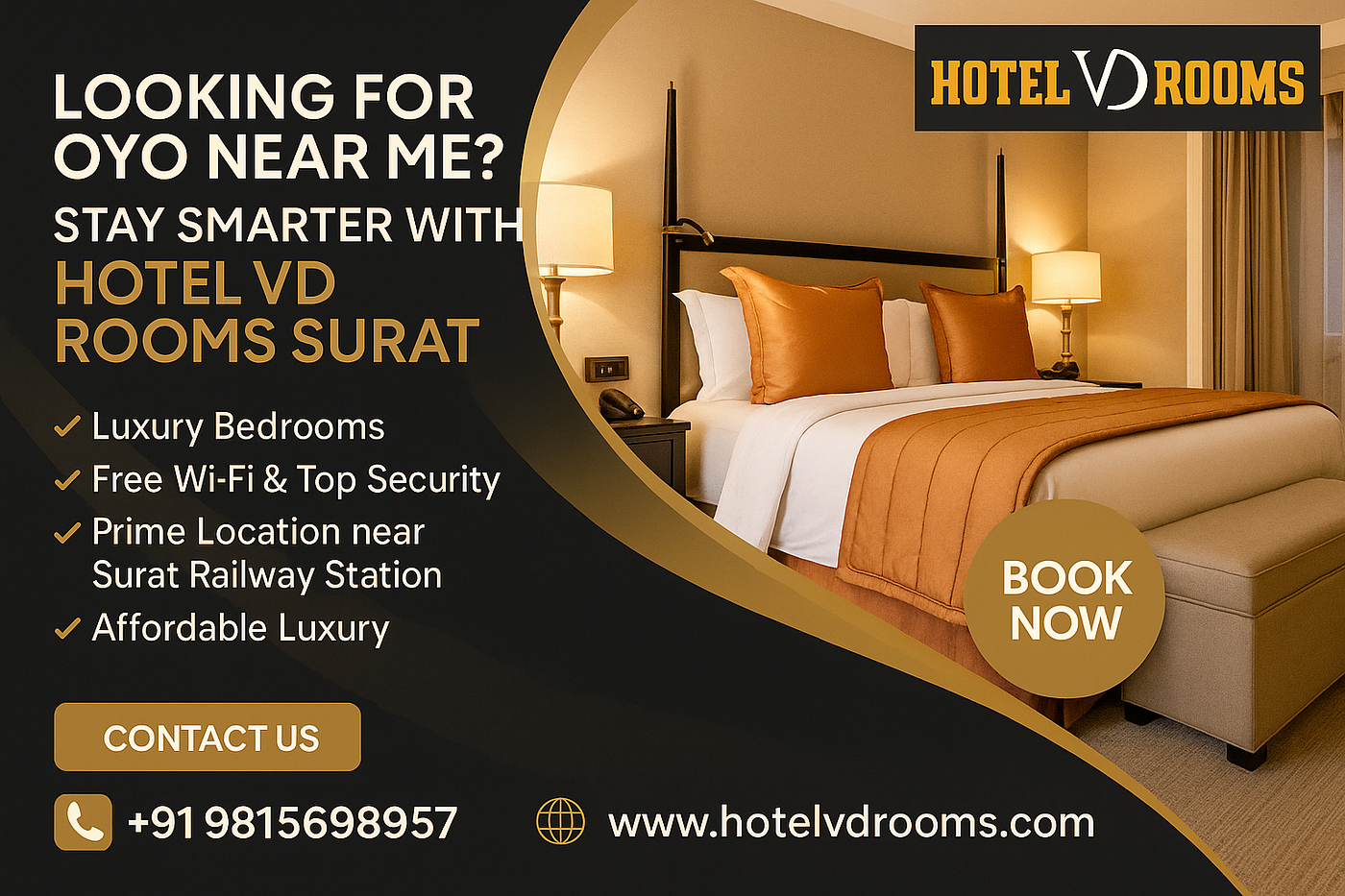 🏨 Looking for “OYO Near Me”? Discover Why Hotel VD Rooms Is Your Smarter Stay Option in Surat