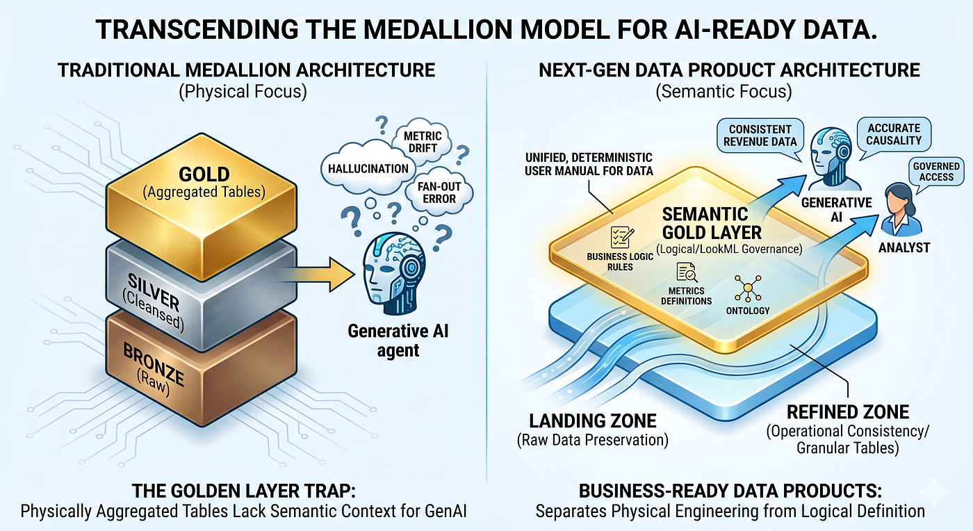 Beyond the Medallion: Architecting the Post-Dashboard Data Era for AI