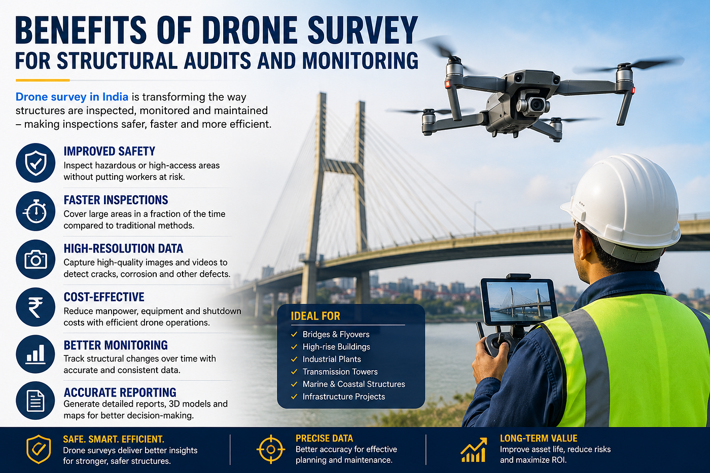 Benefits of Drone Survey for Structural Audits and Monitoring
