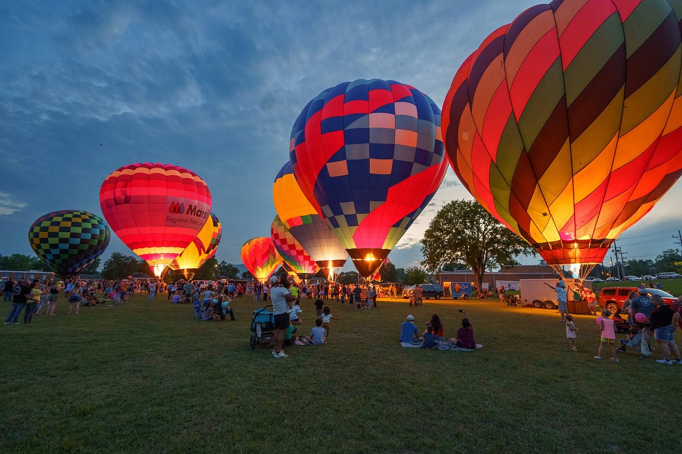 Hot Air Balloon Glow as a part of Fun Fest