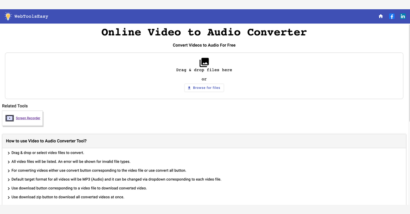 Free Online Video to Audio Converter