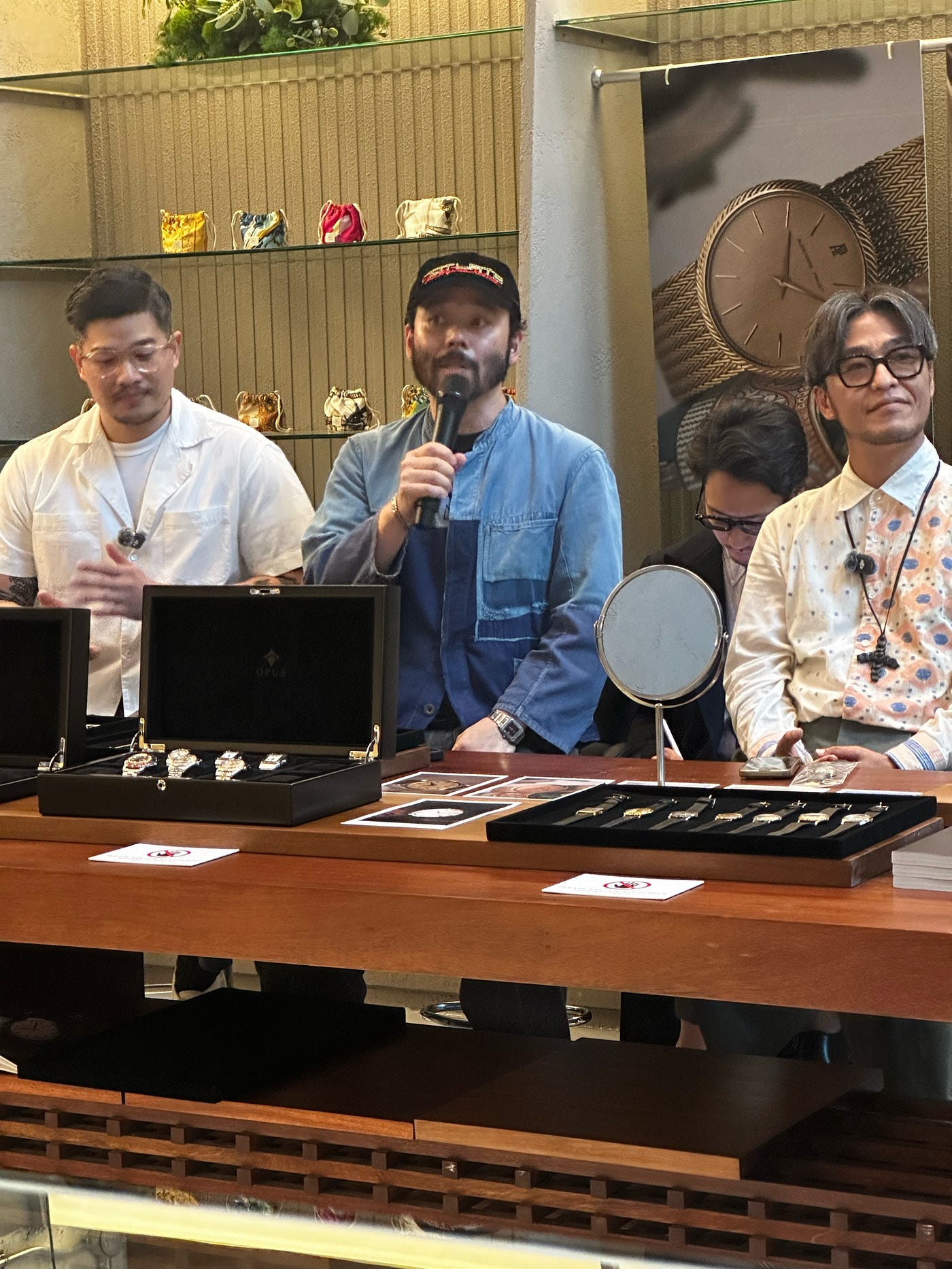 Poggy Style (middle) and Daisuke Eguchi (right) answering questions from fellow enthusiasts during the Q&A session.