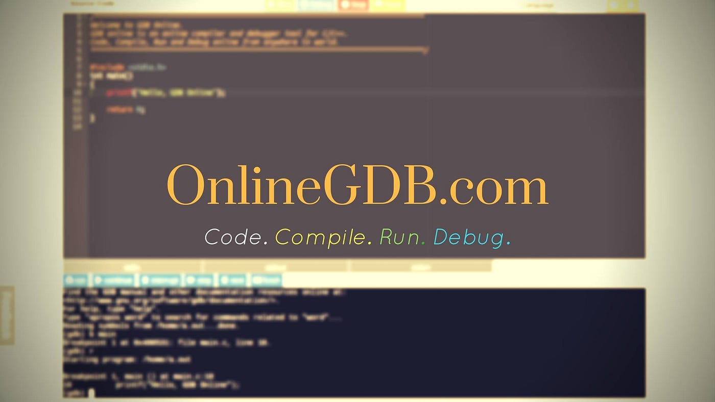 GDB online Debugger - Code, Compile, Run, Debug online C, C++