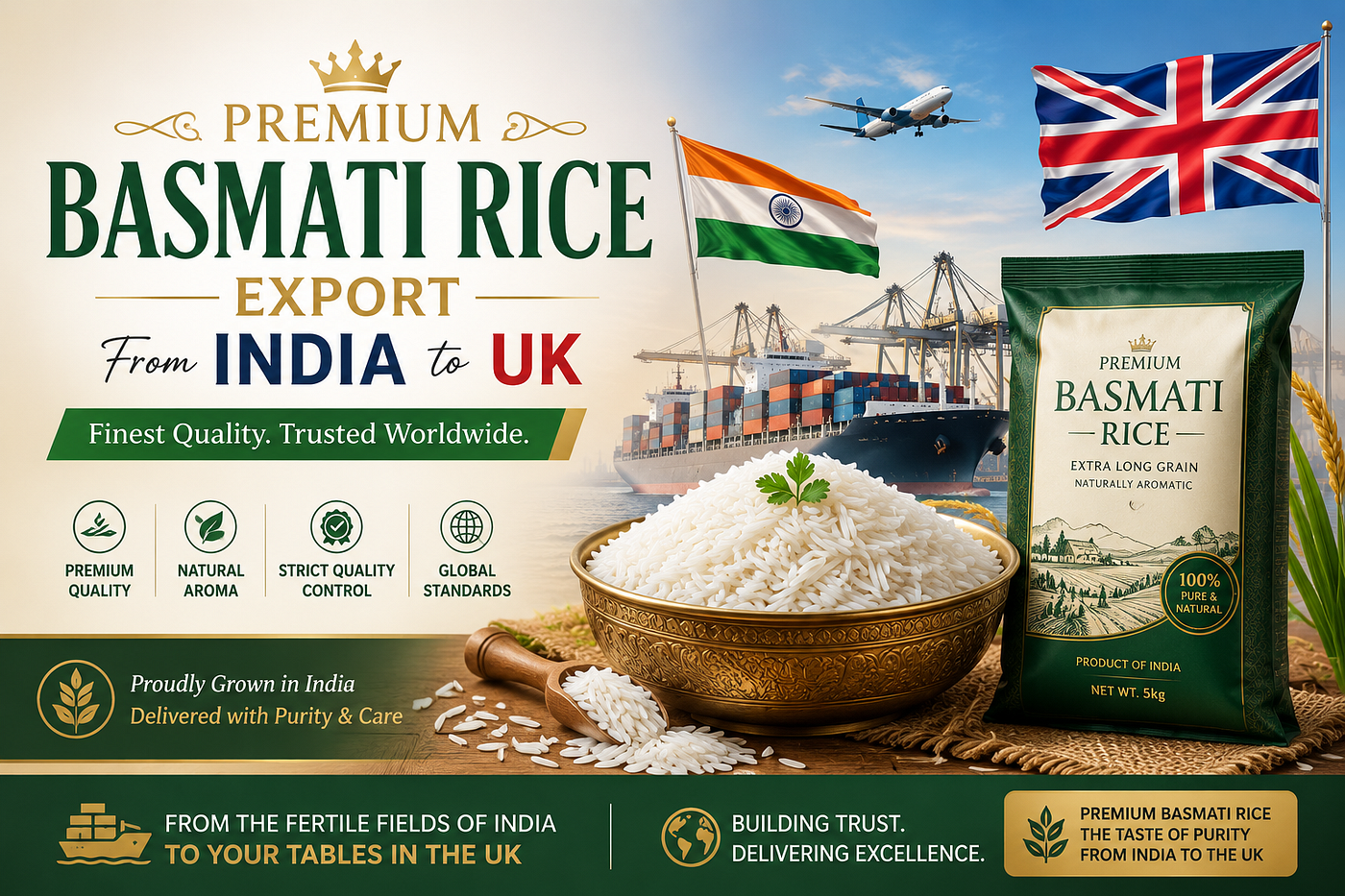 Premium Basmati Rice Export From India to UK