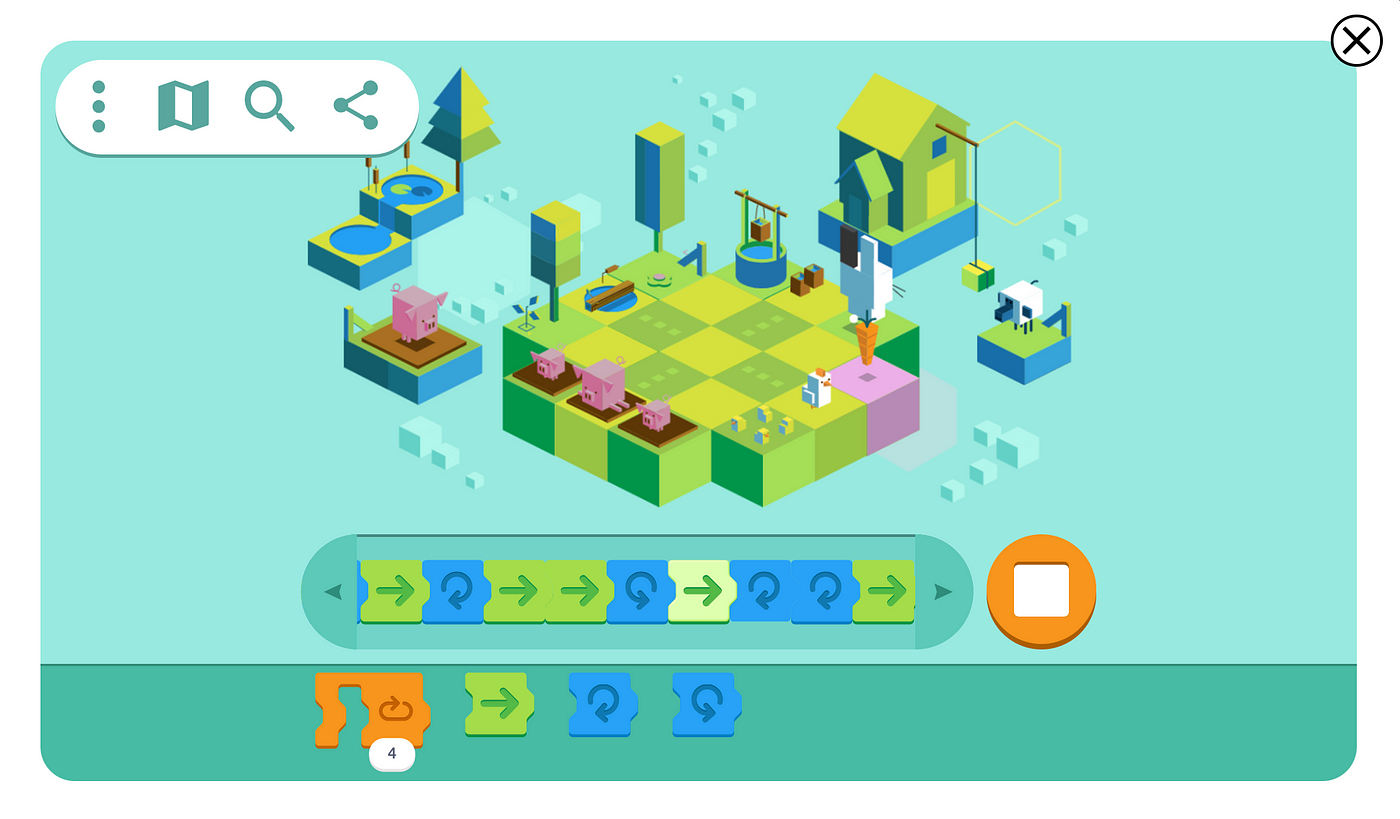 Coding for Carrots, Google Doodle, by Anna Boyle