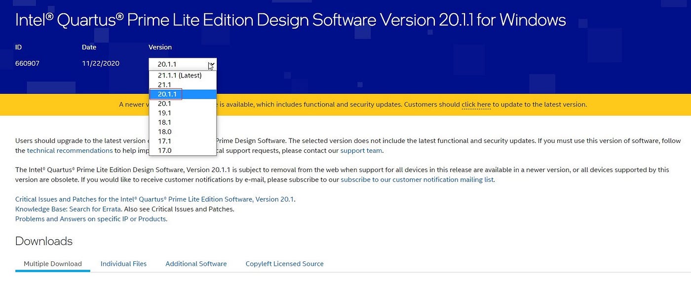 Quartus Prime Lite 20.1.1 Installation Official Web Link for Quartus Prime  Lite 20.1.1… - Cents Wu ( Ming Wu ) - Medium