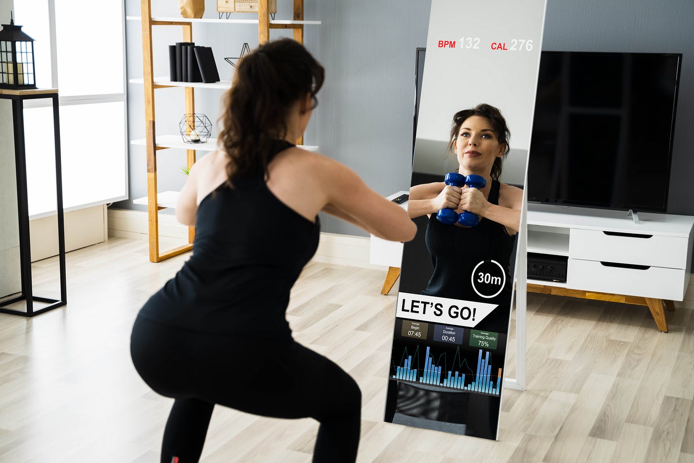 How To Make A Gym Mirror TV. The workout smart mirror that hangs