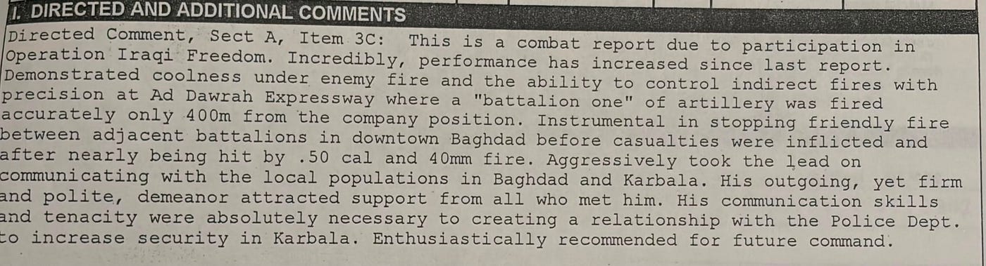 A Combat Fitness Report, Baghdad, April 2003