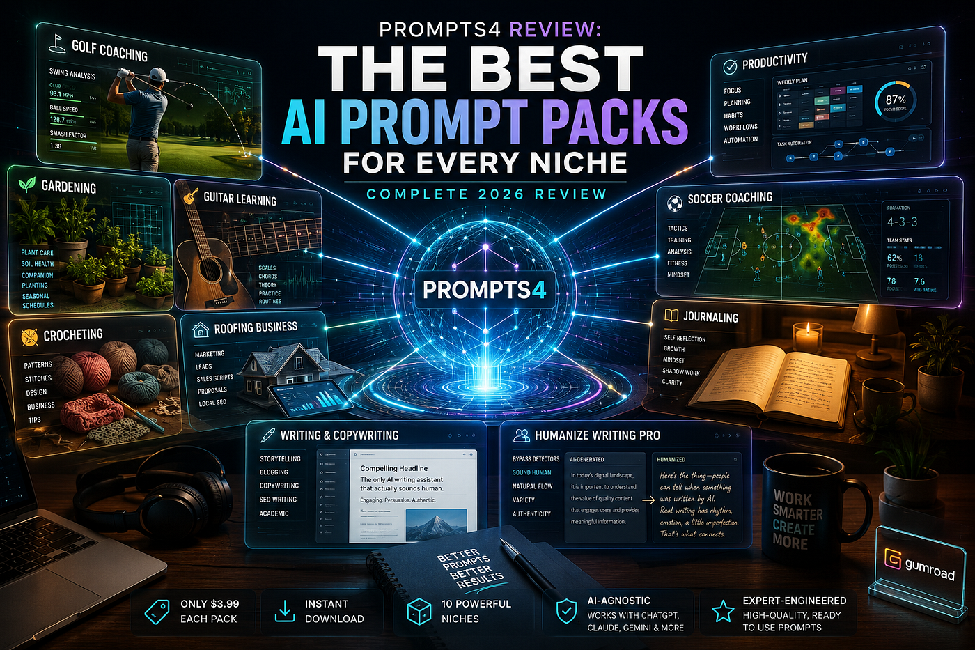 Prompts4 Review: The Best AI Prompt Packs on Gumroad for Every Niche (Complete Guide)