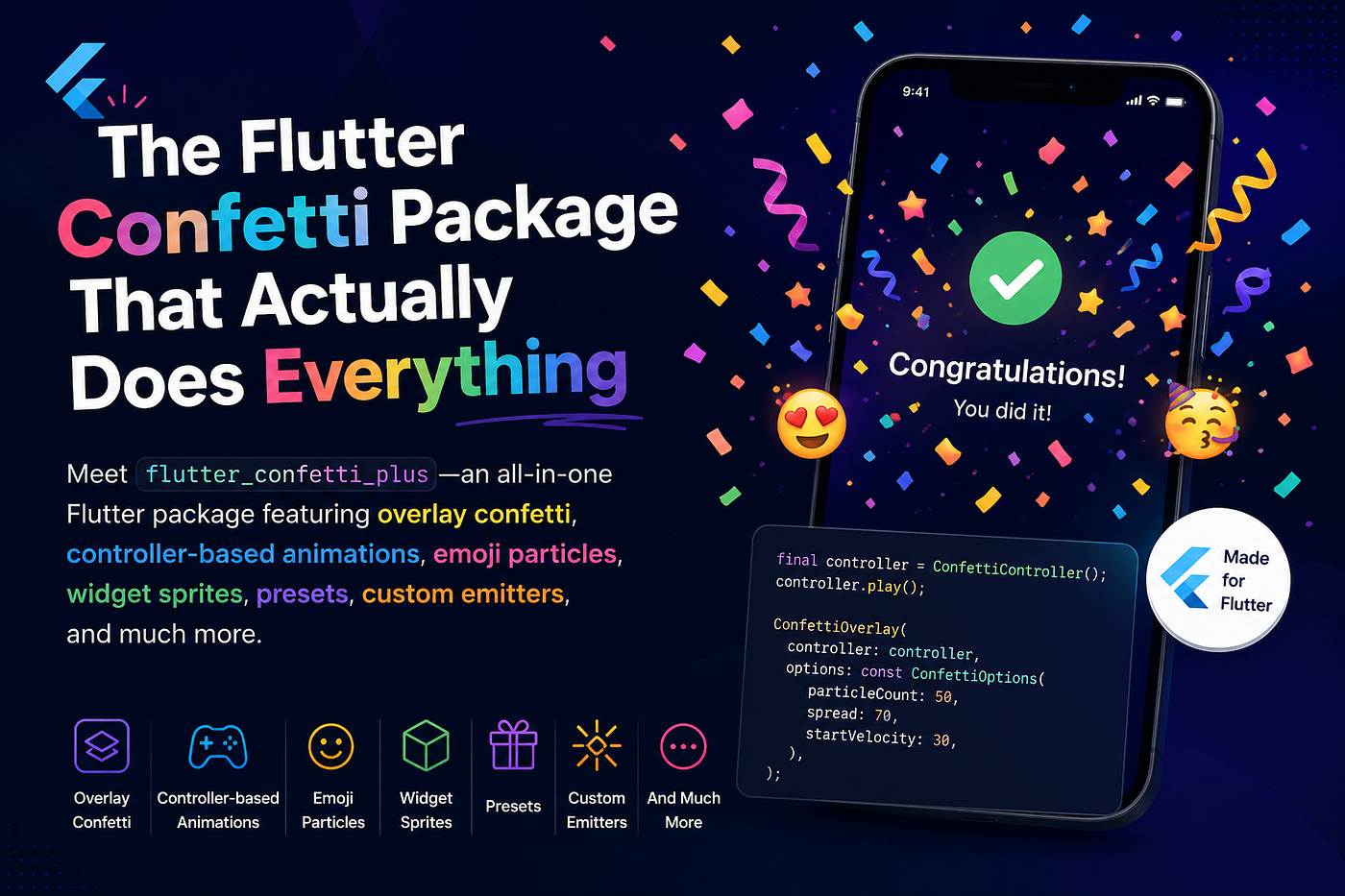 The Flutter Confetti Package That Actually Does Everything