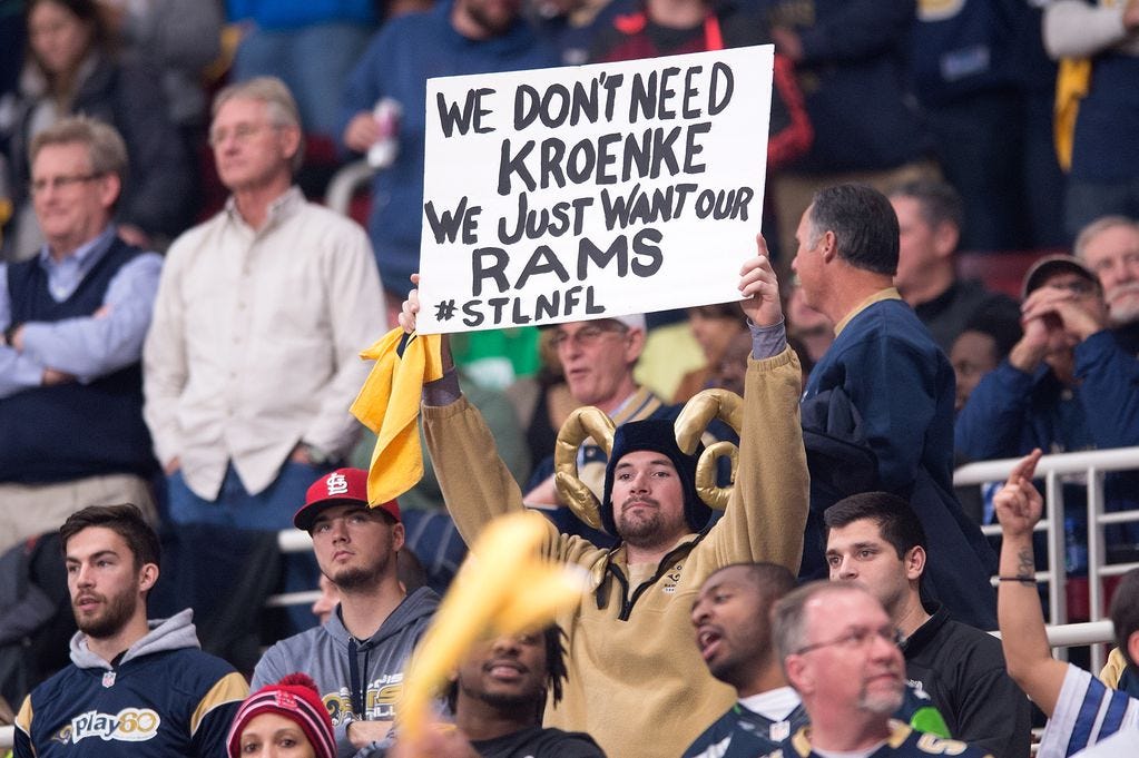 Empty Seats at Rams Game in Edward Jones Dome - St. Louis,…