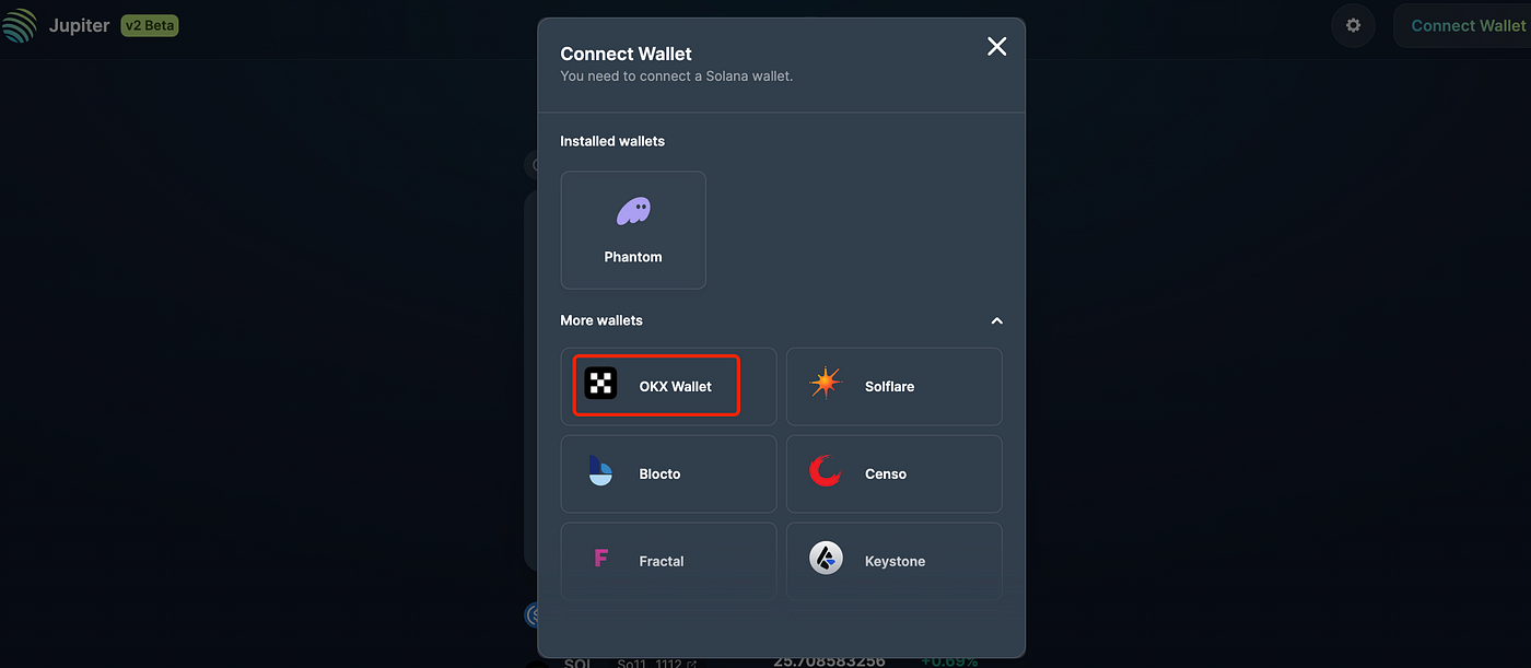 Access Jupiter using the OKX Wallet Web Extension | by OKX Web3 | Medium