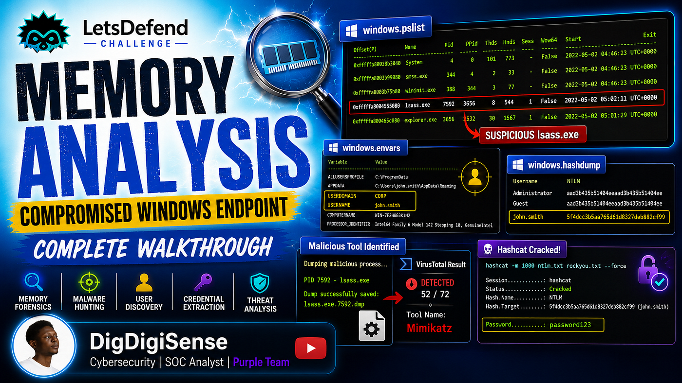 LetsDefend Challenge: Memory Analysis (Walkthrough)