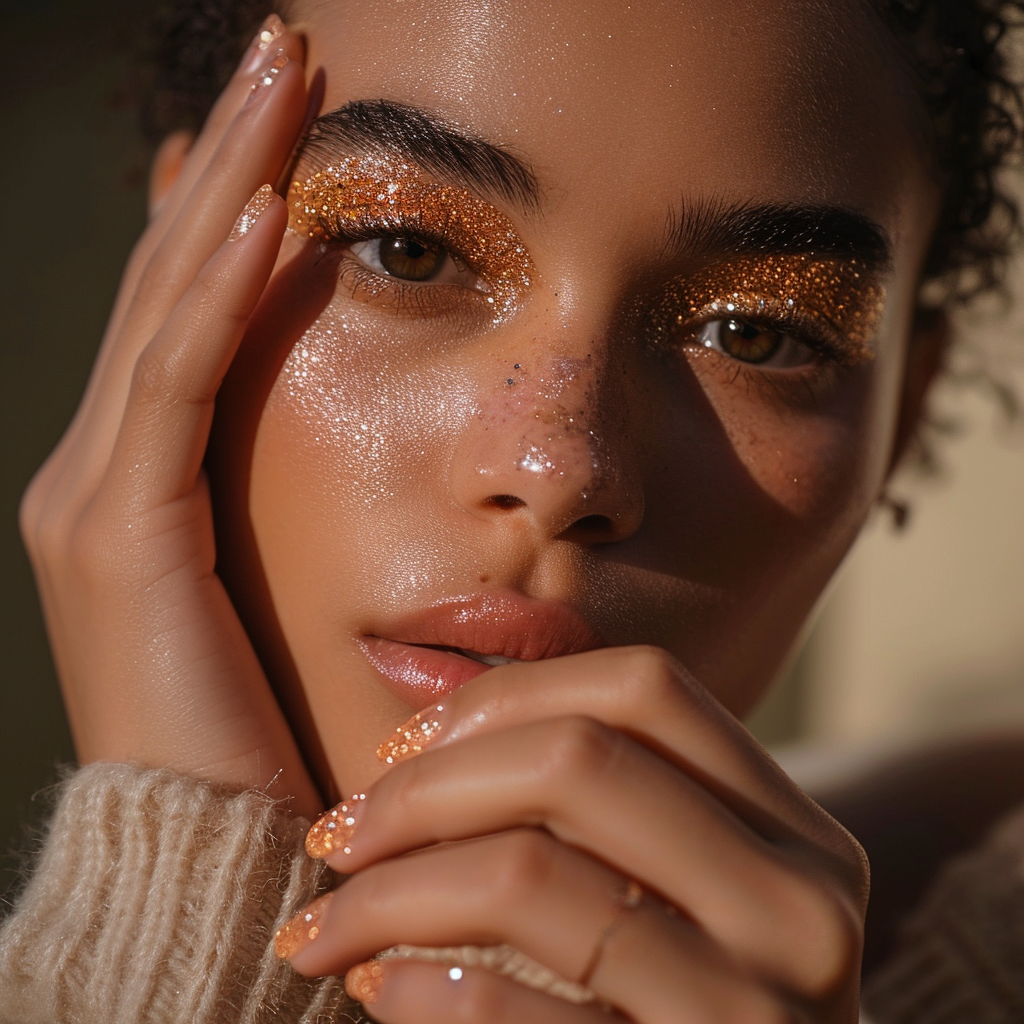 Glitter and Glam Peach Fuzz |  Barva roku Pantone pro rok 2024