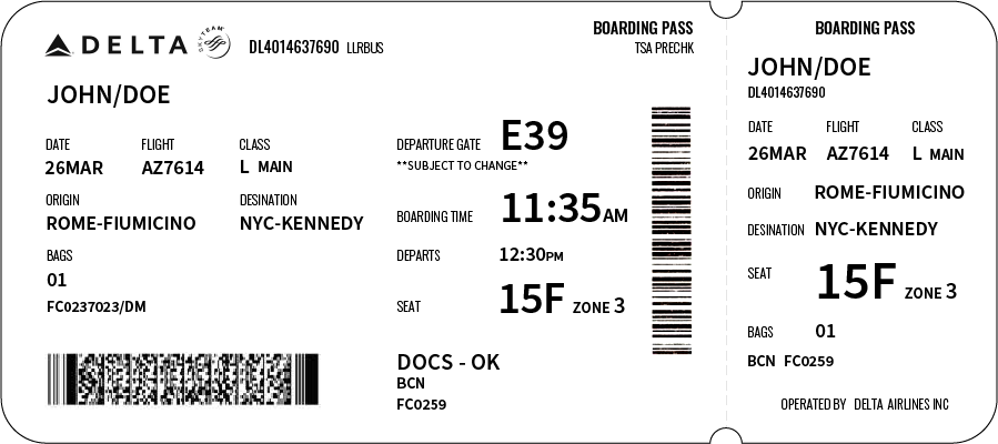 Typography — Redesign an airline boarding pass | by Stacy Yuan | Stacy's  ITP Blog | Medium