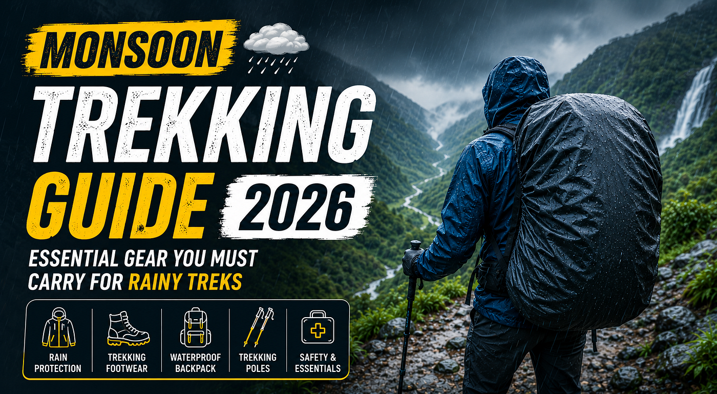 Monsoon Trekking Guide 2026: Essential Gear You Must Carry for Rainy Treks | Cliff Climbers