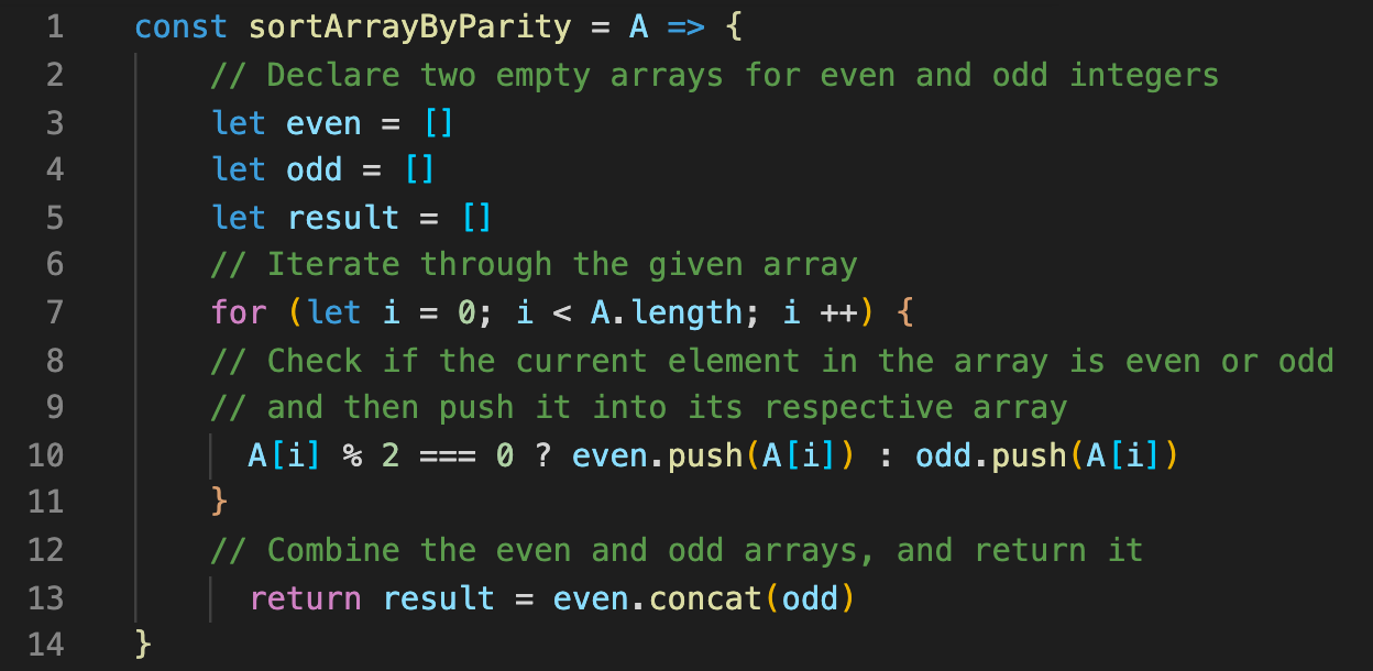 Sort Array By Parity Problem. Explained Two Approaches in JavaScript… | by  Bahay Gulle Bilgi | Dev Genius