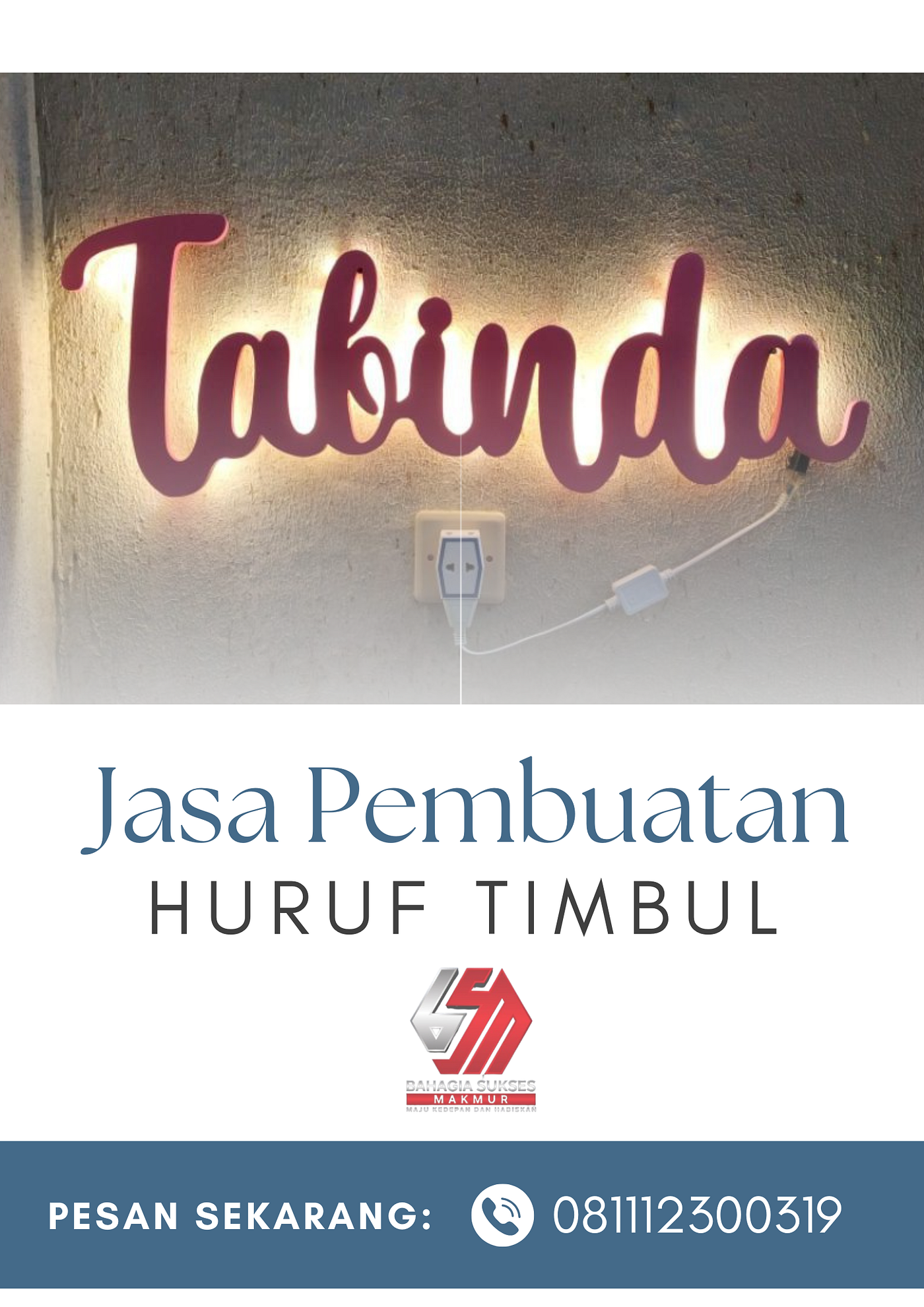 Mengapa Huruf Timbul Menjadi Pilihan Terbaik untuk Branding Bisnis? | CV. Bahagia Sukses Makmur
