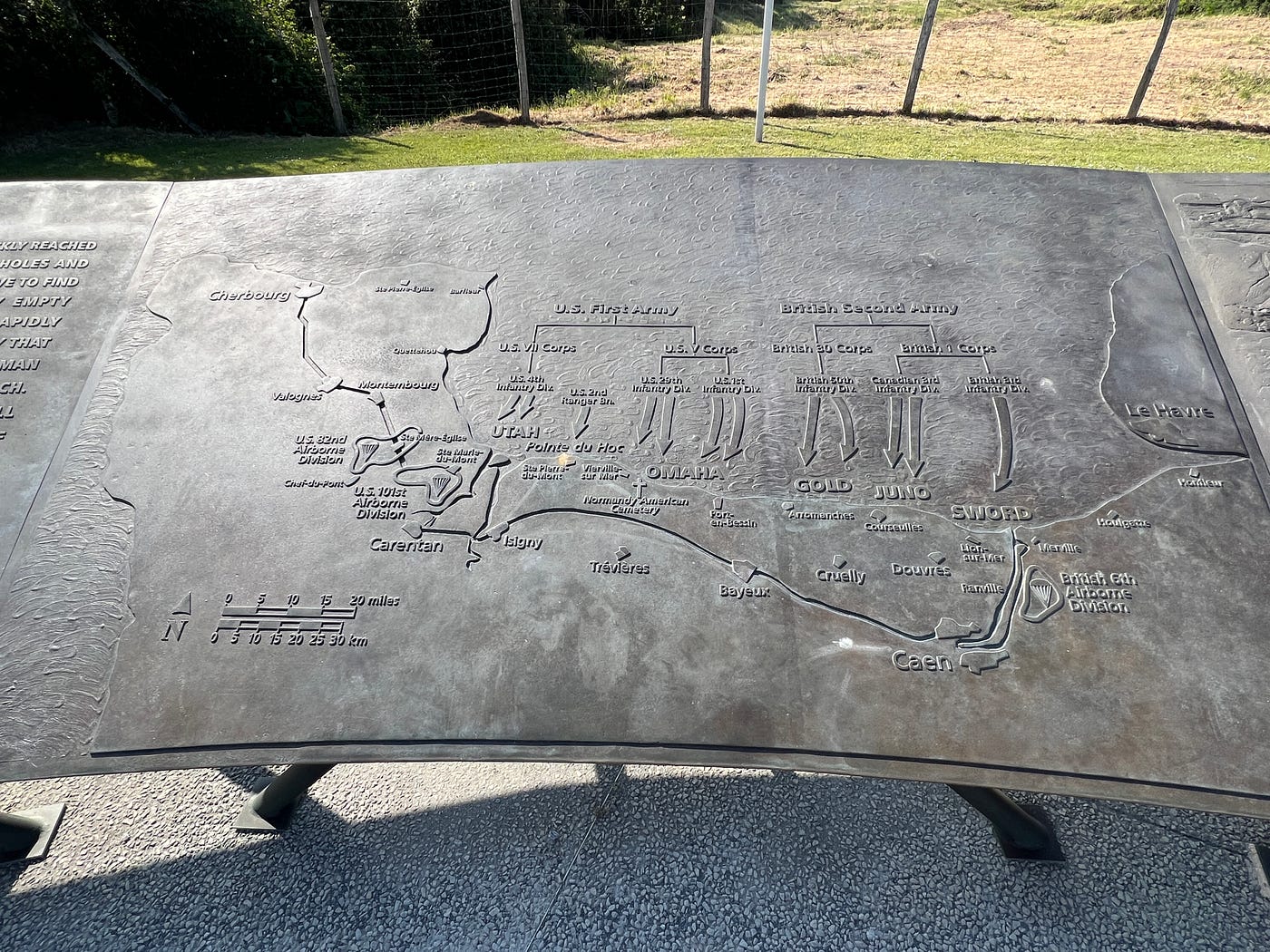 Location of Pointe du Hoc vis-à-vis Utah and Omaha
