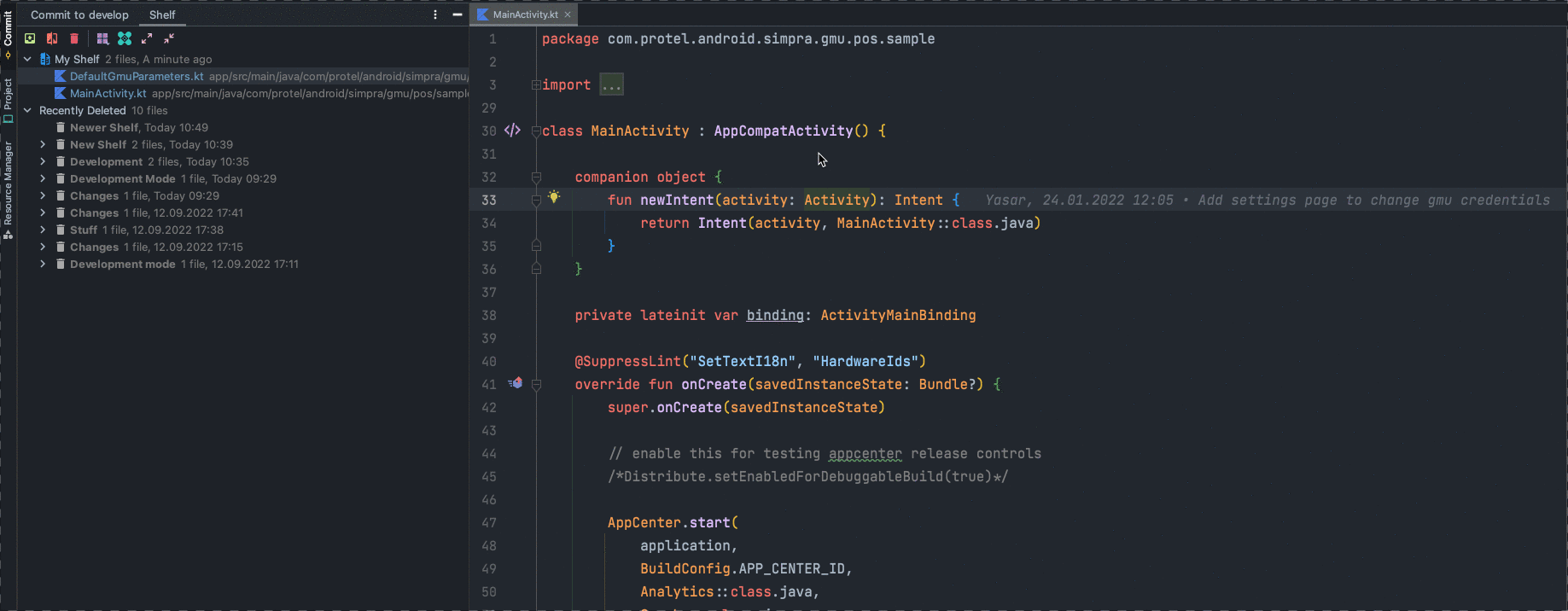 IntelliJ IDEA — Shelving and Unshelving features | by ilyas ipek |  wereprotein