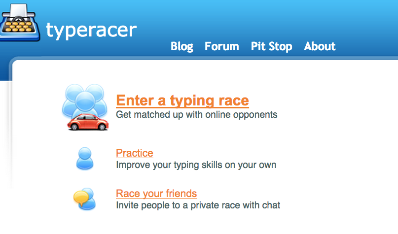 TypeRacer- Learn Typing through Racing Games with Friends - Educators  Technology