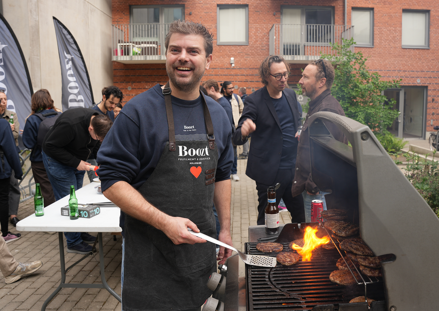 Jonny helping at the grill