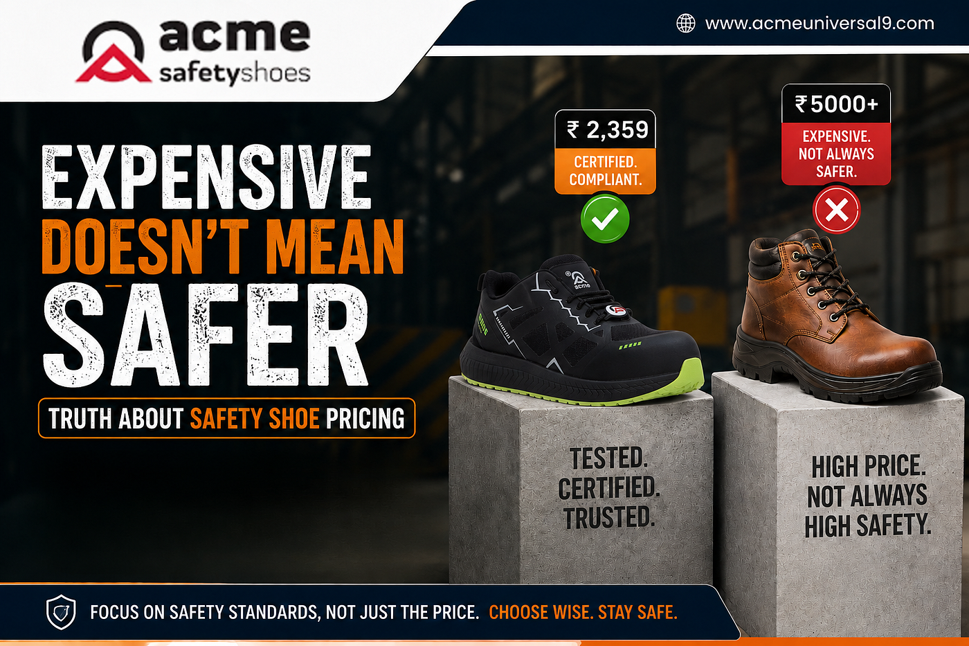 Expensive Doesn’t Mean Safer: Truth About Safety Shoe Pricing