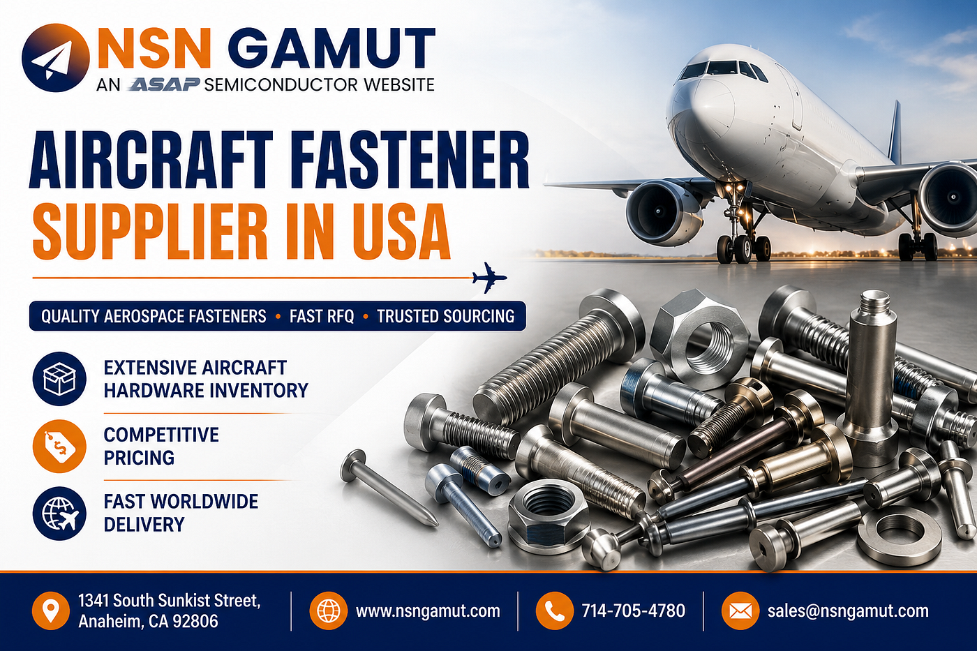 Reliable Aircraft Fastener Supplier in USA for Aerospace Needs